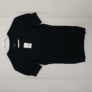 NWT Banana Republic XS Black Knit Short Sleeve Blouse